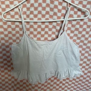 White cropped tank